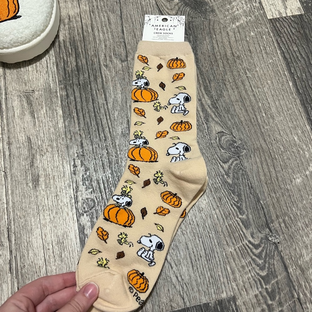 American Eagle snoopy socks fall
